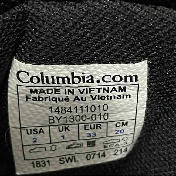 Columbia Bugaboot Celcius‎ Insulated Winter Black Red Boots Size 2 - Picture 7 of 8